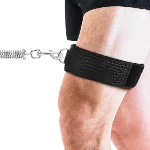 VORCOOL Thigh Strap Padded Neoprene Fitness Cuff Adjustable Strength Training Bands Speed Exercise Accessories (Black) - product information 5