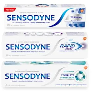 Sensodyne Rapid Relief Original Mint Toothpaste Strengthens and Protects Sensitive Teeth Original Mint 75 mL - Sensodyne