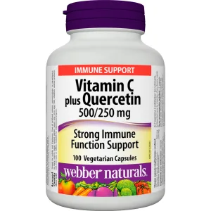 Webber Naturals Quercetin 500 mg 60 Capsules Antioxidant Support Vegan - webber naturals vitamin c plus quercetin