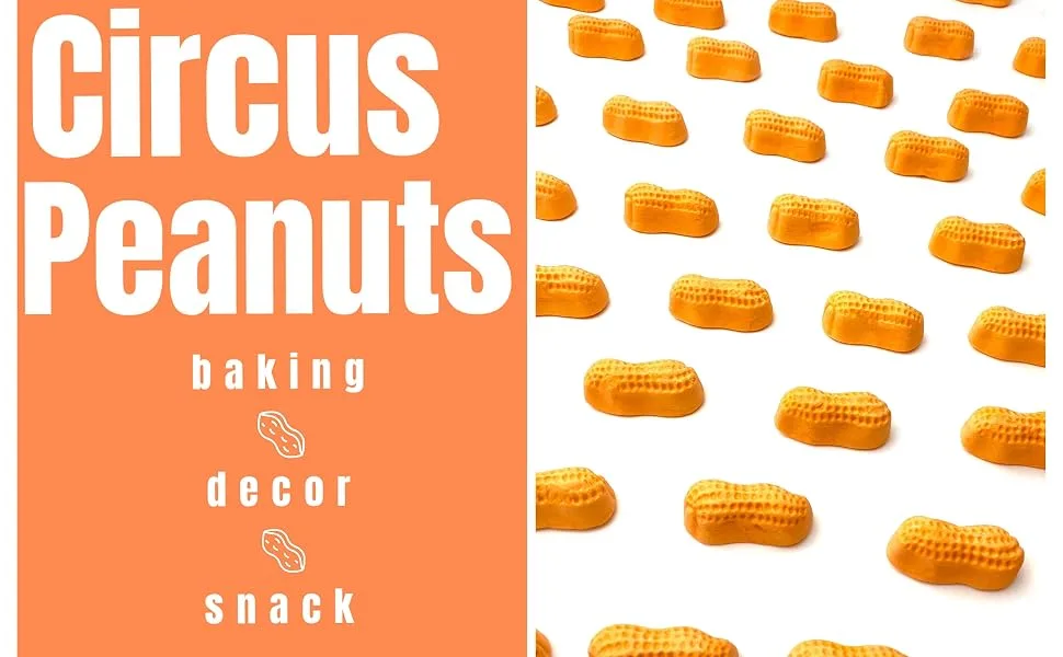 CrazyOutlet Spangler Circus Peanuts Classic Marshmallow Candy - Bulk Pack, 3 Pounds - circus peanut candy marshmallow kid party bake decor bulk banana