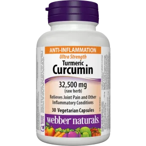 Webber Naturals Glucosamine with Turmeric 120 Tablets Digestion Joint and Antioxidant Support - webber naturals turmeric joint care