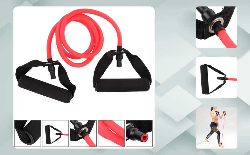 Fitness Pull Rope Yoga Resistance Bands Exercise Tubes Practical Elastic Training Rope for Yoga Pilates Workout Cordages Black - TJ15796-02-1