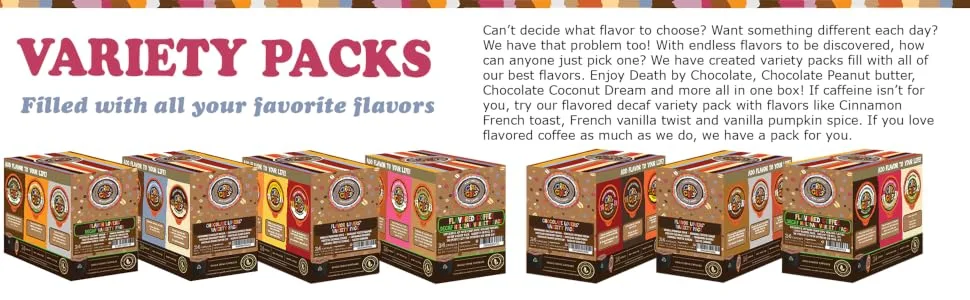 Crazy Cups Flavored Decaf Variety Pack. Hot or Iced Coffee, Flavored Decaf Coffee for Keurig K Cups Machines, Decaffeinated Coffee in Recyclable Pods, 80 Count - Crazy Cups variety pack