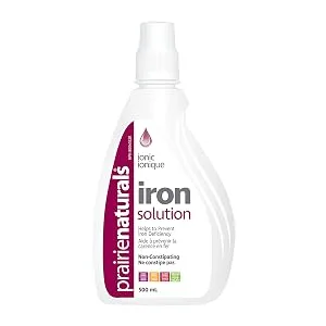 Prairie Naturals Liquid ionic Bone Solution 1:1-500 mL - Prairie Naturals Liquid Ionic Iron Solution 500mL