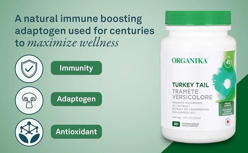 Organika Turkey Tail Mushroom- Organic 450mg 10:1 Extract- Immune Support- 90vcaps - product information 7