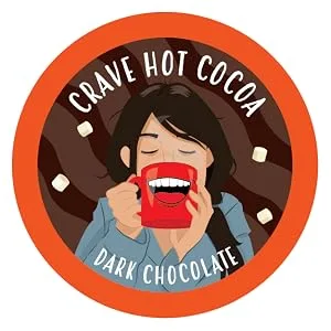 Crave Beverages Hot Chocolate Pods Variety Pack, Compatible with 2.0 K-Cup Brewers, Assorted Variety Pack 40 Count Assorted Variety Pack 40 Count (Pack of 1) - Crave Cocoa Dark Chocolate