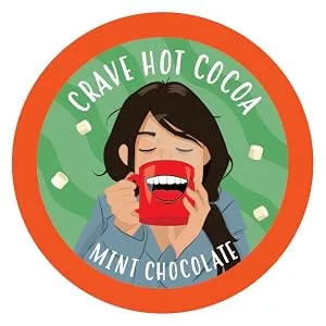 Crave Beverages Hot Chocolate Pods Variety Pack, Compatible with 2.0 K-Cup Brewers, Assorted Variety Pack 40 Count Assorted Variety Pack 40 Count (Pack of 1) - Crave Cocoa Mint Chocolate