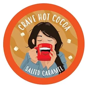 Crave Beverages Hot Chocolate Pods Variety Pack, Compatible with 2.0 K-Cup Brewers, Assorted Variety Pack 40 Count Assorted Variety Pack 40 Count (Pack of 1) - Crave Cocoa Salted Caramel