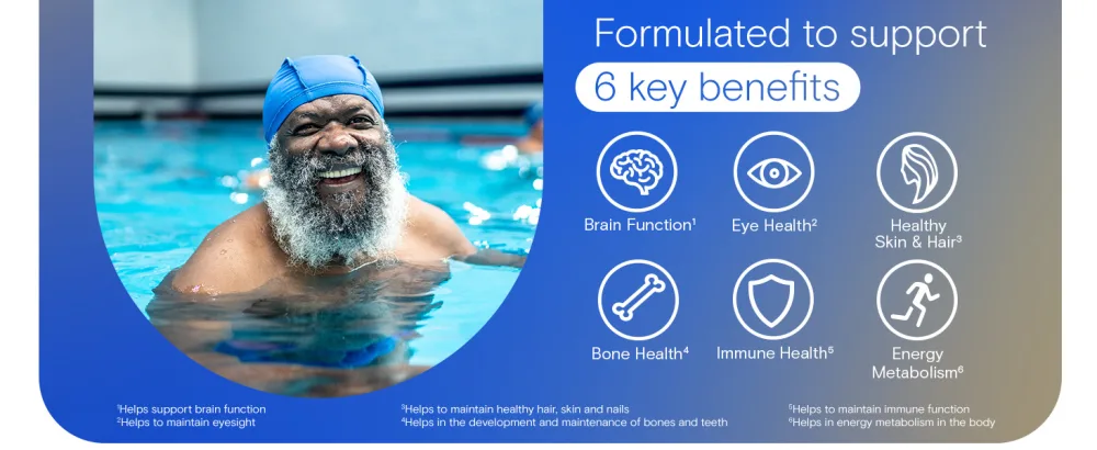 One A Day Men 50 Plus Multivitamin Gummies- Advanced Multivitamin Gummy with Brain Function & Immunity Support Formulated with Vitamins & Minerals for Men 50+ 130 Gummies - 6 Key Benefits