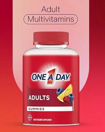 One A Day Men 50 Plus Multivitamin Gummies- Advanced Multivitamin Gummy with Brain Function & Immunity Support Formulated with Vitamins & Minerals for Men 50+ 130 Gummies - Adult Multivitamins