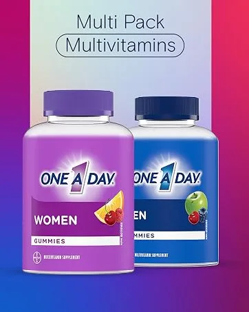 One A Day Men 50 Plus Multivitamin Gummies- Advanced Multivitamin Gummy with Brain Function & Immunity Support Formulated with Vitamins & Minerals for Men 50+ 130 Gummies - Multi Pack Multivitamins
