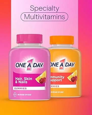 One A Day Men 50 Plus Multivitamin Gummies- Advanced Multivitamin Gummy with Brain Function & Immunity Support Formulated with Vitamins & Minerals for Men 50+ 130 Gummies - Specialty Multivitamins
