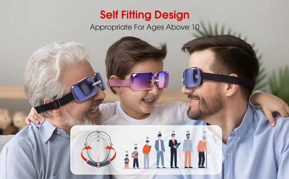 Hi5 E10 Eye Massager with Heat Eye Strain Relief Improves Eye Circulation Relaxation Compact & Lightweight Stylish Design (Gradient Purple) - product information 23
