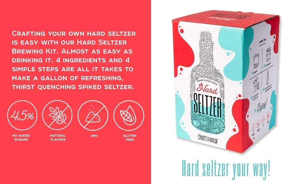 Craft A Brew Homemade Hard Seltzer Brew, 1 Gallon, Starter Kit - product information 3