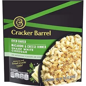 Cracker Barrel Sharp White Cheddar Oven Baked Macaroni & Cheese Dinner (12.3 oz Bag) - product information 1