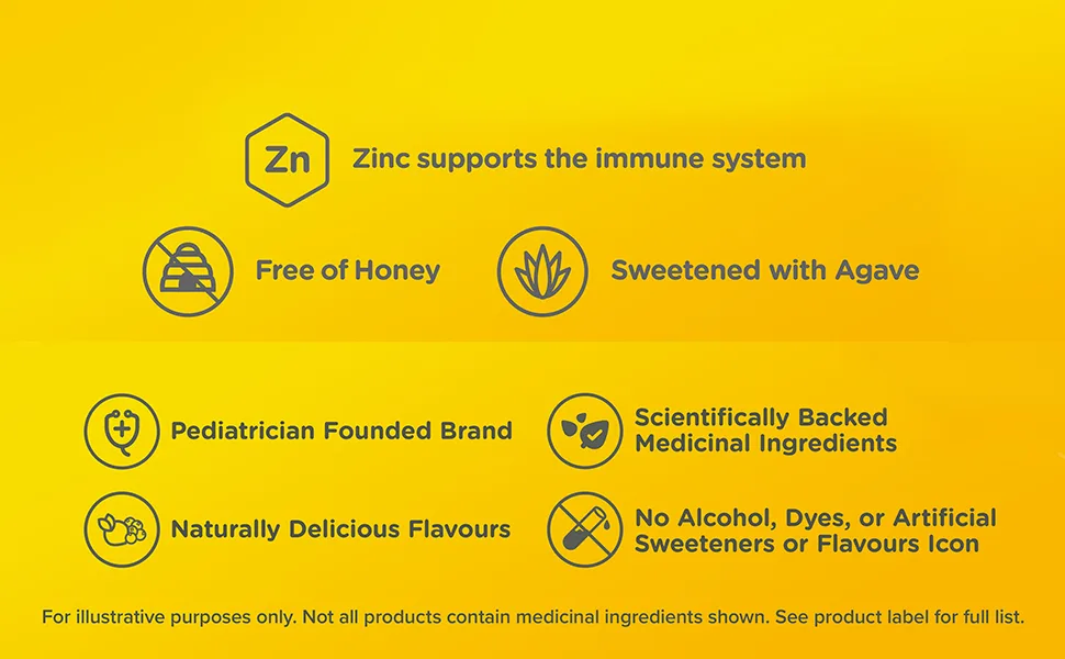 Zarbee's Children's Complete Cough + Cold Syrup Zinc Honey Tumeric Marshmallow Root B Vitamins English Ivy Leaf 118 mL - Mod 2 and 4