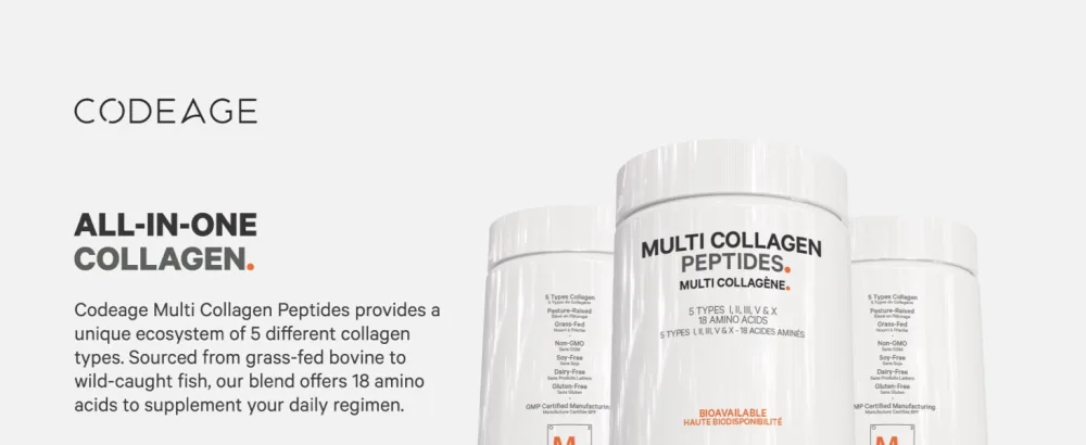 Codeage Multi Collagen Protein Powder Hydrolyzed Type I II III V X Grass Fed All in One Super Bone Broth and Collagen 8.9 Ounces - Codeage collagen powder, collagen for joints, collagen for hair, collagen for skin, collagen nails