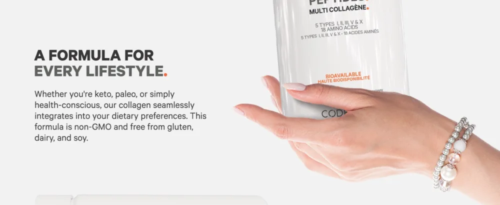 Codeage Multi Collagen Protein Powder Hydrolyzed Type I II III V X Grass Fed All in One Super Bone Broth and Collagen 8.9 Ounces - codeage, hydrolyzed collagen powder, bovine collagen, hydrolyzed collagen peptides supplement