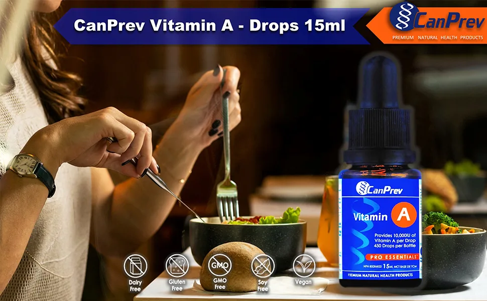 CanPrev - Vitamin A 15ml Drops - Help to Maintain Immune Function Eyesight Night Vision Skin Bones and Teeth - B07KXYWVC9