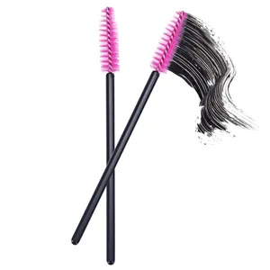BTYMS 100 Pieces Disposable Spoolies Brush Eyelash Mascara Brushes Lash Wands Applicator Eyebrow Brush for Lash Extension-Pink - product information 24