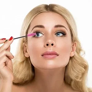 BTYMS 100 Pieces Disposable Spoolies Brush Eyelash Mascara Brushes Lash Wands Applicator Eyebrow Brush for Lash Extension-Pink - product information 26