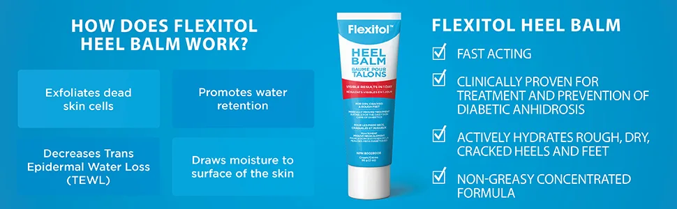 Flexitol Heel Balm - Best Foot Cream for Cracked Heels (28g) - Flexitol Heel Balm