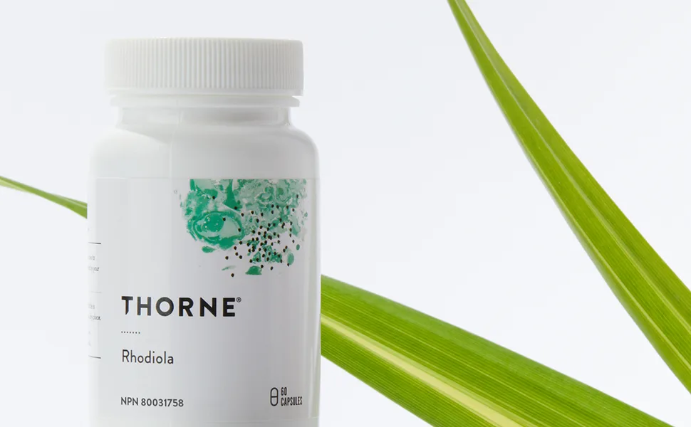 Thorne Rhodiola - Botanical Supplement for Stress Relief - Enhances Positivity Sleep and Mental Focus - 60 Capsules - 60 Servings - ZF755-BTF-2