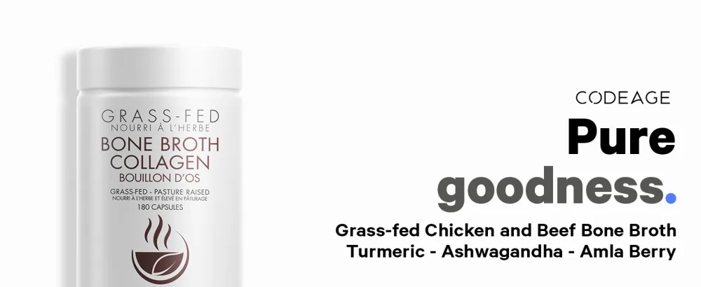 Codeage Organic Bone Broth Collagen Capsules Grass Fed - Pasture Raised Chicken Bone Broth Collagen - 180 Capsules - codeage bone broth, bone broth collagen, collagen bone broth, organic bone broth supplement capsules