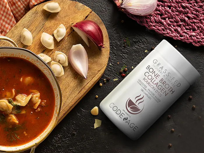 Codeage Organic Bone Broth Collagen Capsules Grass Fed - Pasture Raised Chicken Bone Broth Collagen - 180 Capsules - organic beef bone broth, organic chicken bone broth supplement, beef bone broth, pasture raised bone