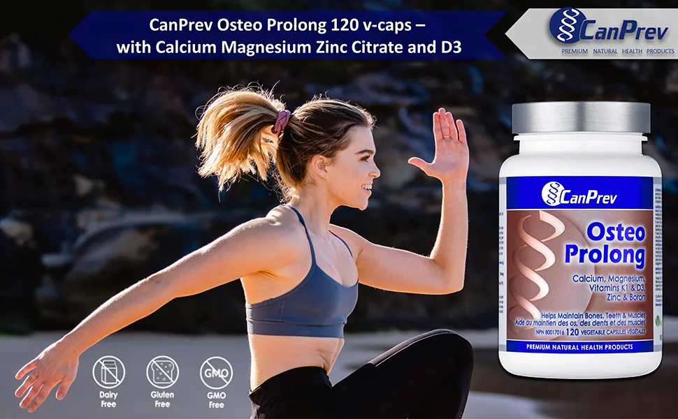 CanPrev Osteo Prolong | 120 v-caps | with Calcium Magnesium Zinc Citrate and D3 - B00PUX1A4C