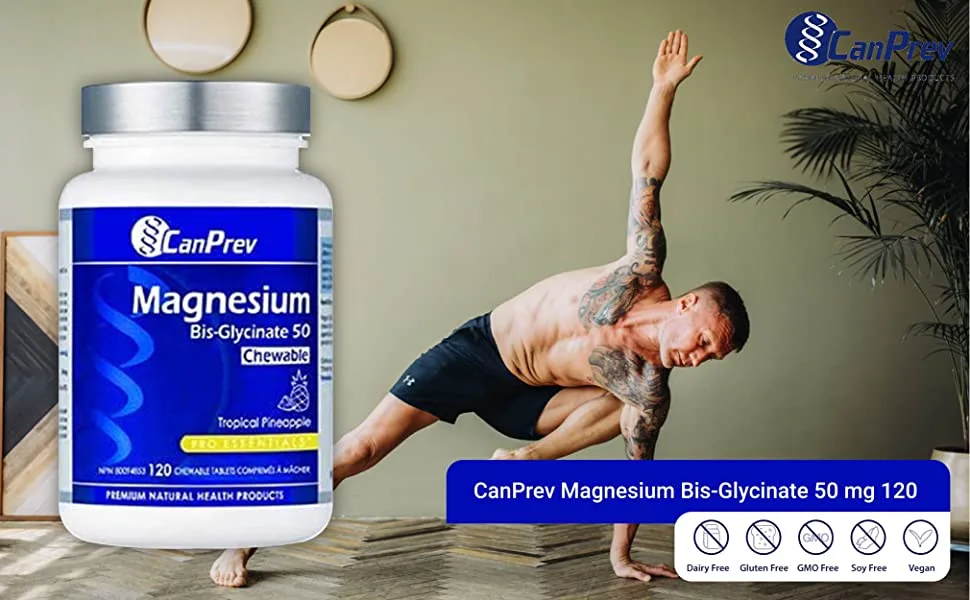 CanPrev Magnesium Bis-Glycinate 50 | 120 Chewable Tablets | Tropical Pineapple l Promote Relaxation & Calm - product information 22