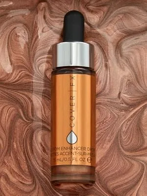 COVER FX Custom Enhancer Drops Liquid Highlighter, Versatile Illuminator, Blend with Foundation and Makeup, Moonlight, 0.5 Fl Oz Moonlight - Moonlight: a soft silvery glow - Custom Enhancer Drops