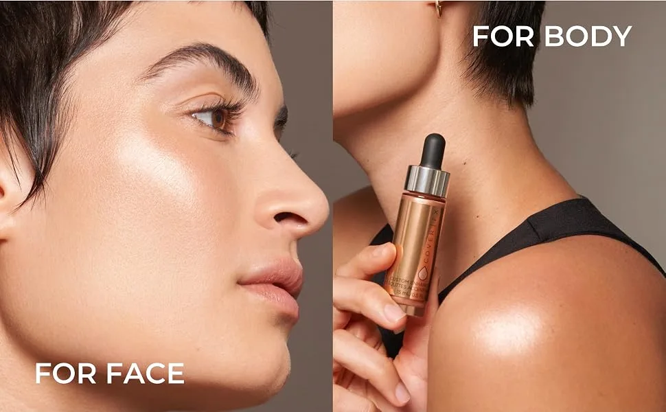 COVER FX Custom Enhancer Drops Liquid Highlighter, Versatile Illuminator, Blend with Foundation and Makeup, Moonlight, 0.5 Fl Oz Moonlight - Moonlight: a soft silvery glow - Custom Enhancer Drops