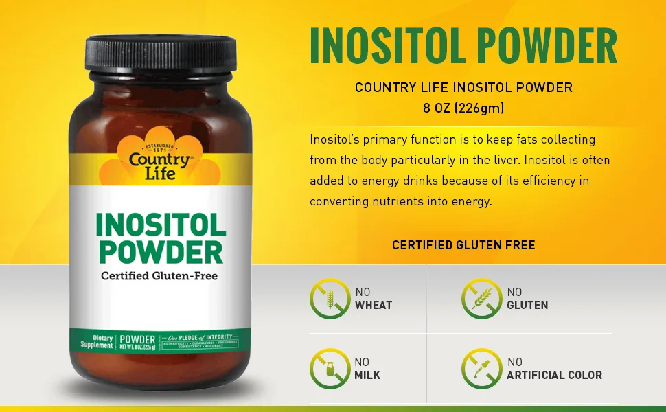 Country Life Inositol Crystals Powder, 8 oz 8 Ounce (Pack of 1) - product information 2