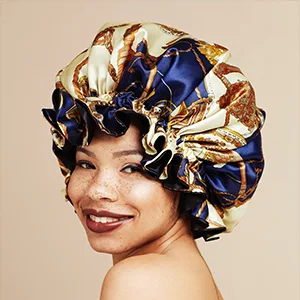 Cospack Satin Bonnet Sleep Bonnet Cap - Extra Large Double Layer Reversible Adjustable Satin Cap for Sleeping Hair Silk Bonnet (Purple+Lilac) - product information 3