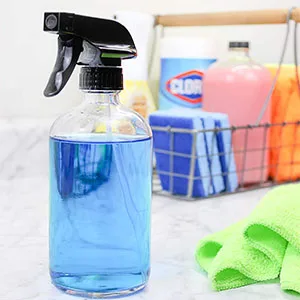 Cornucopia 16oz Clear Glass Spray Bottles w/Chalk Labels (2 Pack) Boston Round Bottles with 3-Setting Adjustable Heavy Duty Sprayers - cornucopia brands containers plastic glass jars bottles pumps sprayers lids caps