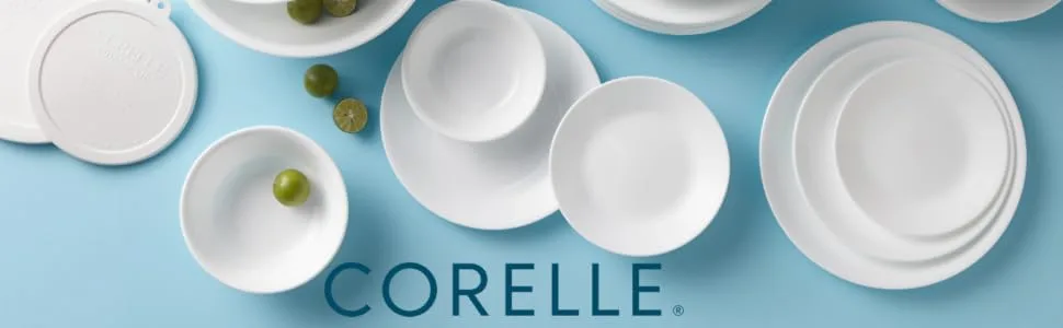 Corelle Winter Frost White 20-Ounce Bowl Set, 6 count (Pack of 1) Winter Frost White 6 count (Pack of 1) - Corelle 18 Piece Dinnerware Set (Service for 6)