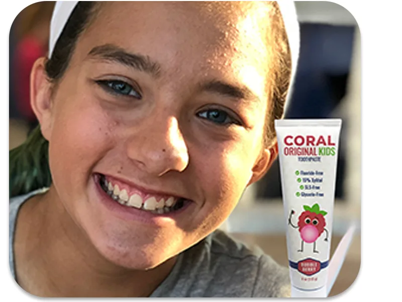 Coral White, Coral Kids Fluoride Free Toothpaste, Berry Bubblegum Flavor 4 oz (Pack of 1) - Coral