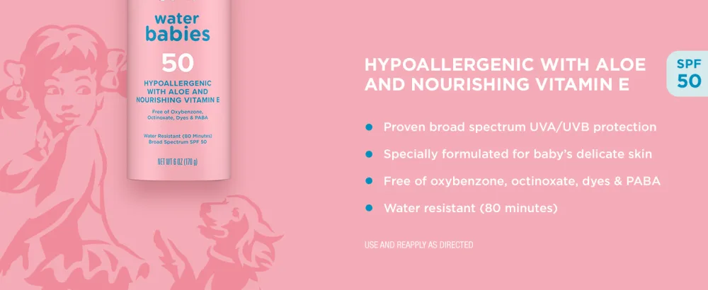 Coppertone WaterBabies Sunscreen Spray, SPF 50 Baby Sunscreen, Spray On Sunscreen, 6 Oz and Pure and Simple Sunscreen Stick, SPF 50, 0.49 Oz - sunscreen spray, gentle, water resistant, hypoallergenic, coppertone sunscreen, sunblock spray