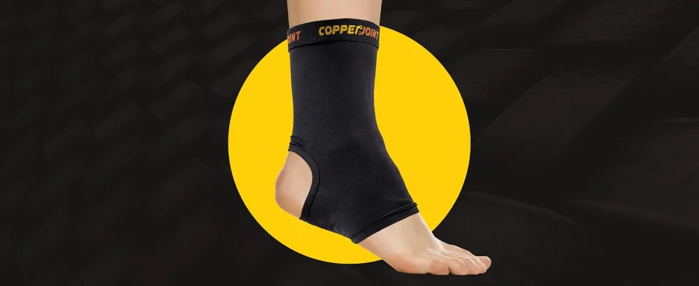 CopperJoint Compression Ankle Sleeve  Copper-Infused High-Performance Breathable Design, Provides Comfortable and Durable Joint Support - All Lifestyles - Single Large - Compression Ankle brace.