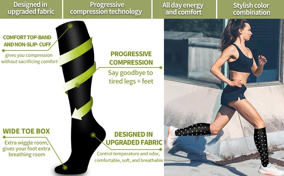 Copper Compression Socks for Women & Men (6 pairs) - Best Support for Nurses, Running, Hiking, Recovery & Flight Socks 02 Black 6 Pairs Large-X-Large - compression socks
