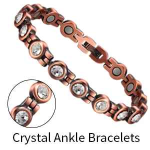 Copper Ankle Bracelets Crystal Anklet for Women Arthritis Pain Relief copper I - cdfd