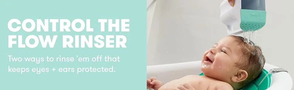 Control The Flow Rinser by Frida Baby Bath Time Rinse Cup with Easy Grip Handle and Removable Rain Shower - Fridababy