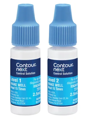 CONTOUR NEXT Control Solution for Glucose Test Meter, Level 2, 2.5mL Bottle - solution