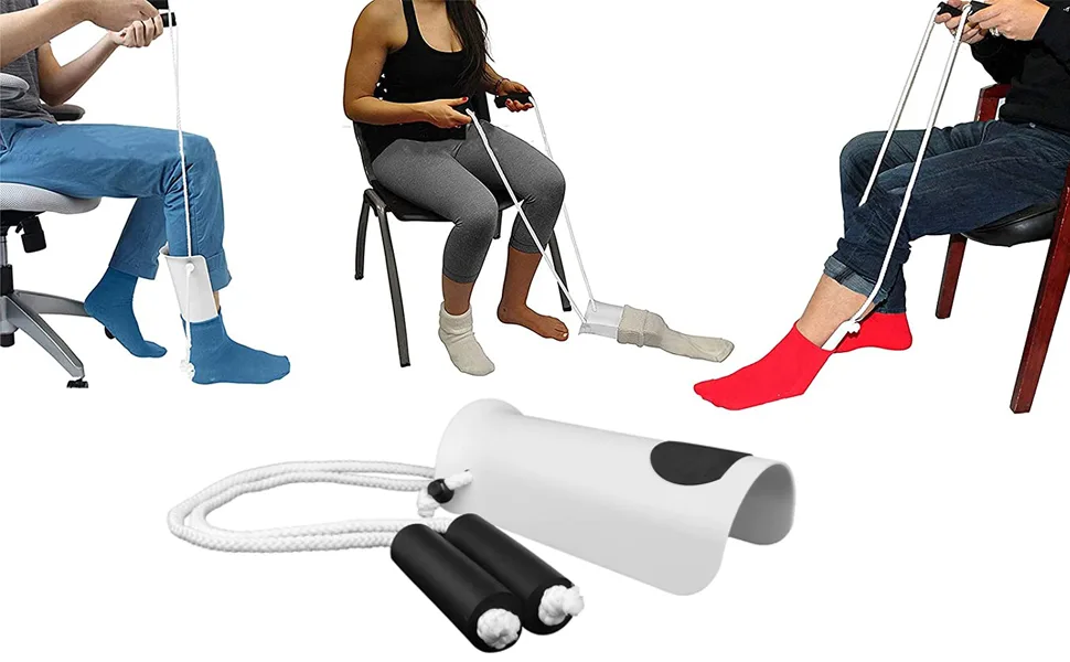 Sock Aid for Putting Socks On Slider Putting Socks and Sock Helper Avoid Bending for Elderly Pregnant Women Disabled and Handicapped Elderly Senior Diabetics - product information 1