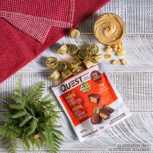 Quest Nutrition Mini Peanut Butter Cups High Protein Low Carb High Fibre Low Sugar Keto Friendly 11g Protein 0g Sugar 16ct Mini Cups - Quest Mini Peanut Butter Cups