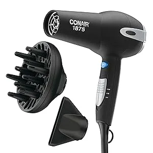 Conair 1875-Watt Ionic Ceramic Hair Dryer with Diffuser and Concentrator, Black - conair hair dryer, ionic ceramic hair dryer, conair ionic ceramic,