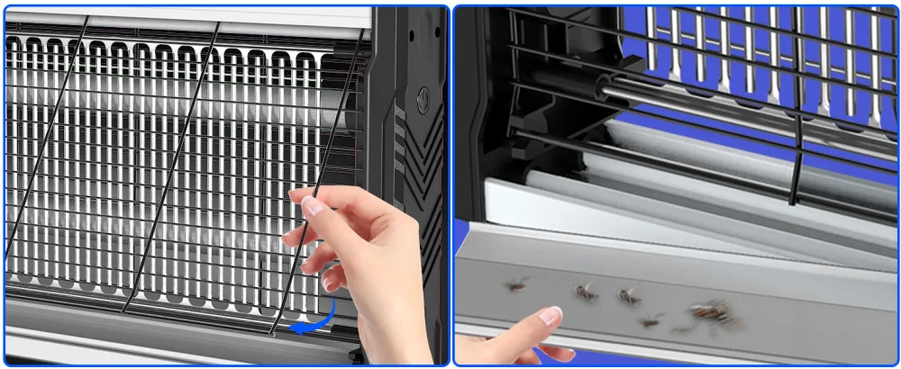 PALONE Indoor Bug Zapper Light can Lure Mosquitoes to Produce Electric Shocks Effectively Protect Food from Fly for Kitchen Dinging Room Black - touch