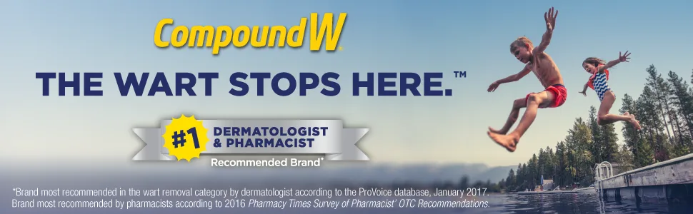 Compound W Maximum Strength Fast Acting Liquid Wart Remover, 0.3 Fl Oz Gels/Liquids - The Wart Stops Here. #1 Dermatologist & Pharmacist Recommended Brand*