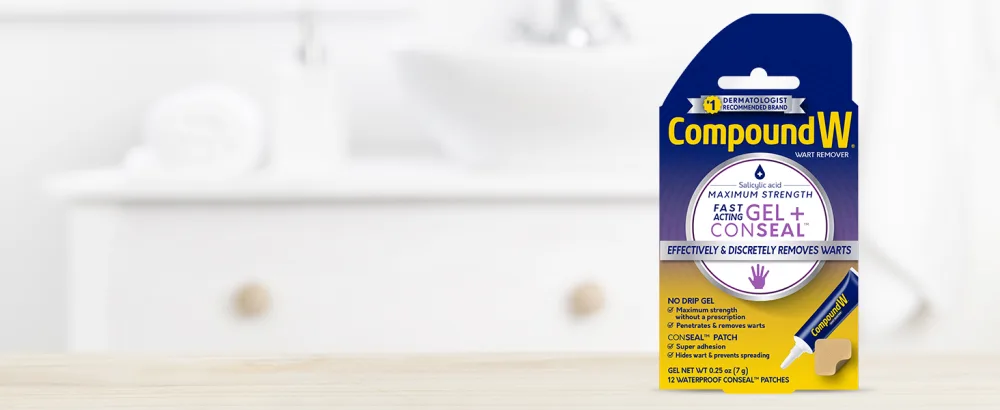 Compound W Maximum Strength Fast Acting Gel Wart Remover, 0.25 oz - Compound W Gel + Conseal wart remover